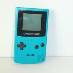 Game Boy Color Teal Handheld With Case And Accessories